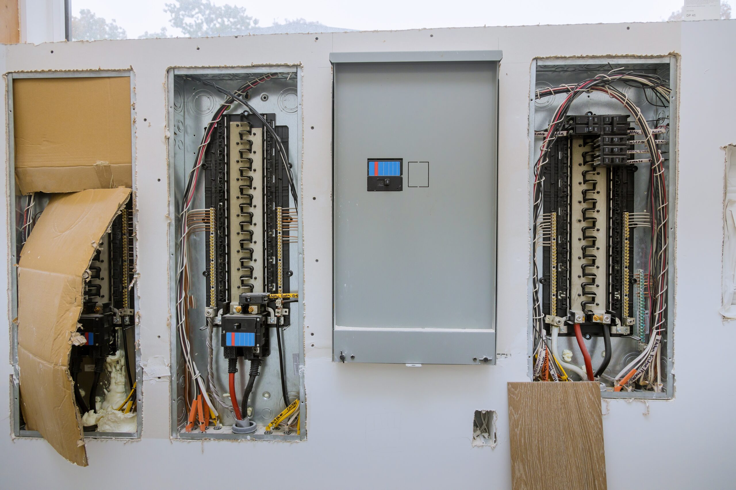 Switchboard voltage with circuit breakers electrical